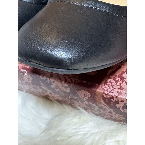 Jessica Simpson Sandaze Black Leather Slip on Travel Flat Size 5 1/2 M (36) - Picture 9 of 9